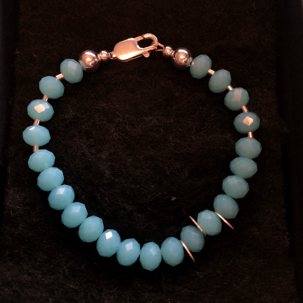 Sterling silver Bracelet with Crystals